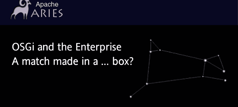 OSGi and the Enterprise - A match made in a … box?